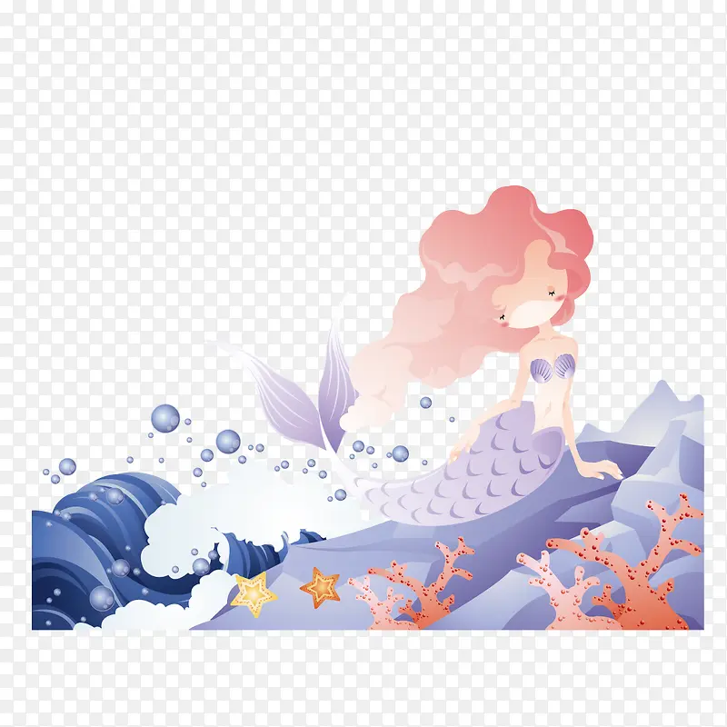 卡通美人鱼