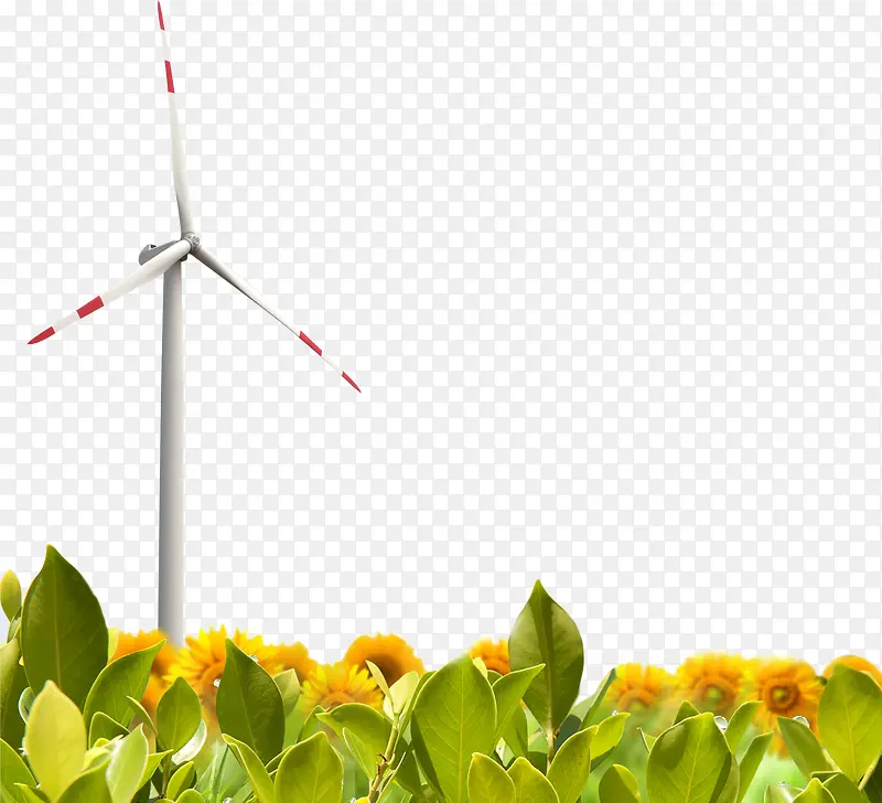 发电风车和太阳花