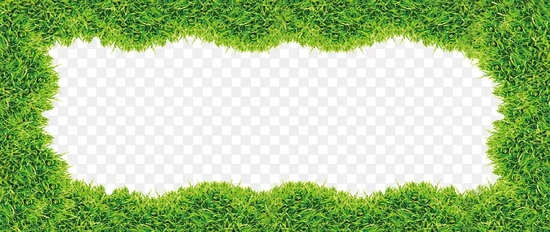 中间镂空绿色草坪