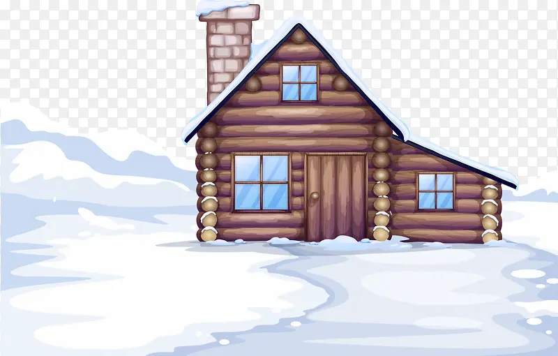 雪景木屋