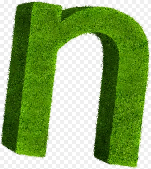 绿色艺术树叶字母