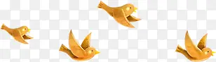 黄色雕刻小鸟装饰