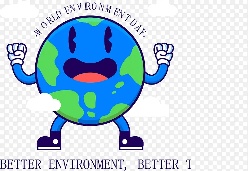卡通地球世界环境日海报