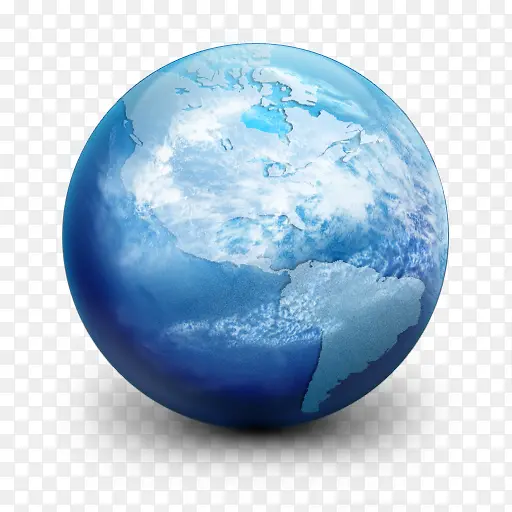高清手绘蓝色地球装饰