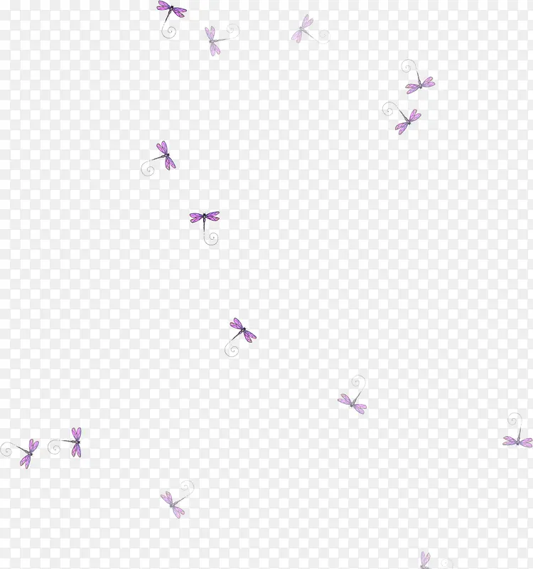 漂浮紫色装饰蜻蜓