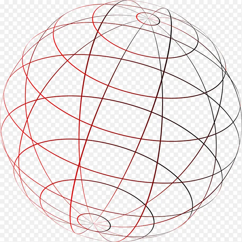 矢量手绘线条地球