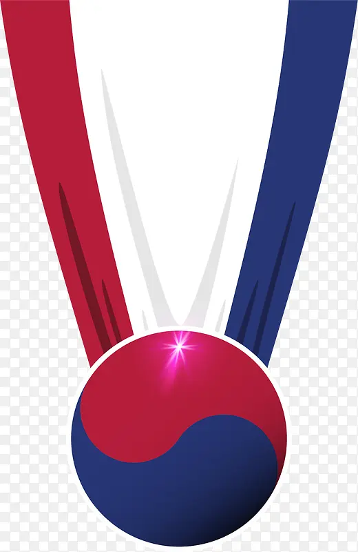 矢量手绘韩国国旗