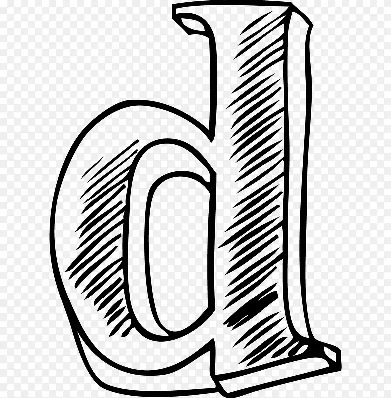 黑色字母d