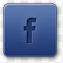 社会媒体PNG网页图标facebook图案