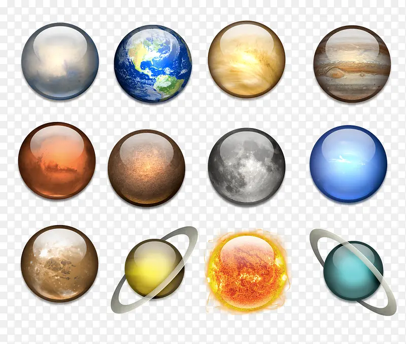 太阳系各行星和卫星