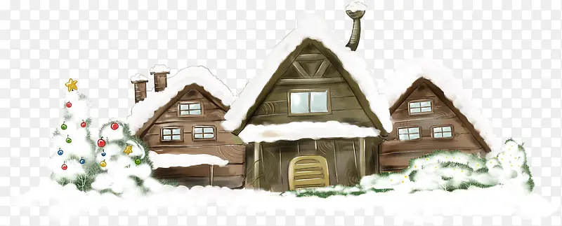 冬季房屋卡通素材