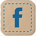 圆角社交媒体PNG网页图标facebook