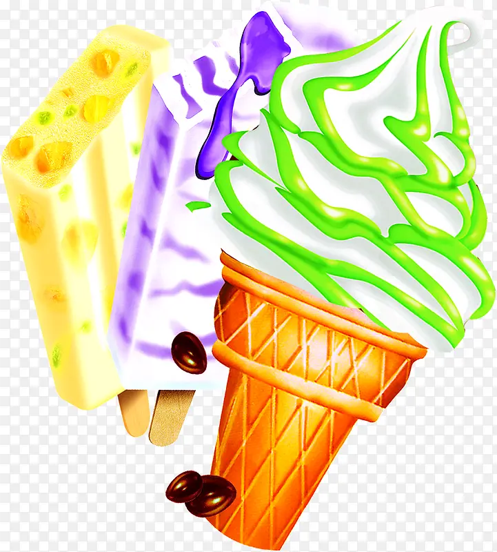 夏季冰淇淋雪糕海报素材