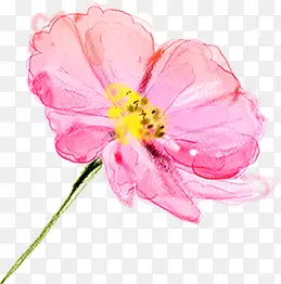 手绘粉色花卉分层图片