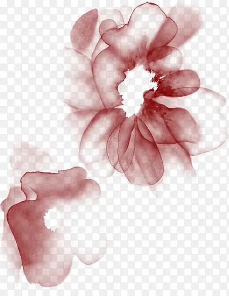 水墨分层花朵创意设计