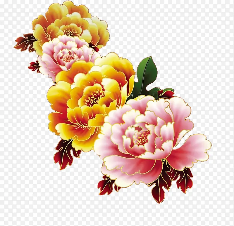 精美立体中式花朵