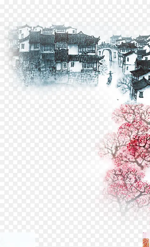 中国风房屋风景装饰PNG图片素材下载_图片编号ylbxobom-免抠素材网