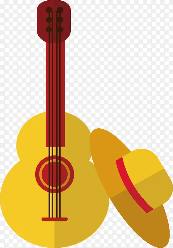 黄色帽子和吉他