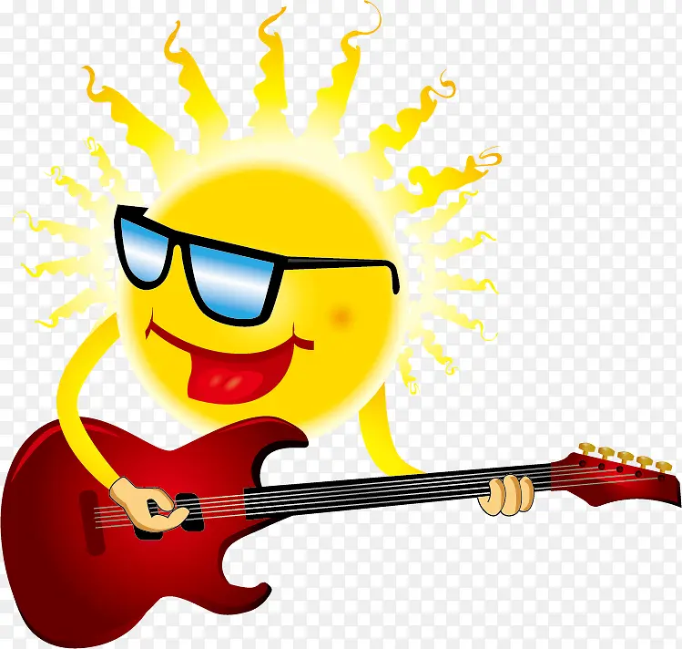弹吉他的太阳