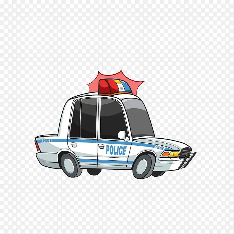 警车车上的提示灯