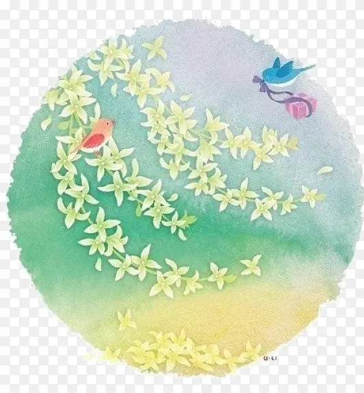 手绘唯美花