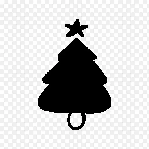 黑色圣诞树图标