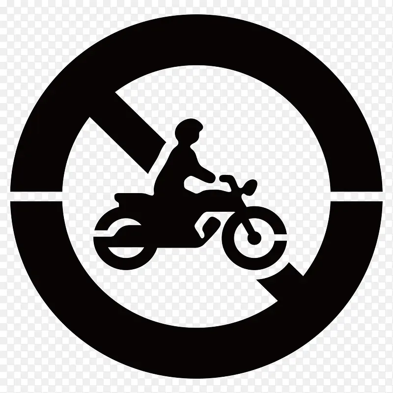 黑色骑摩托人物图标