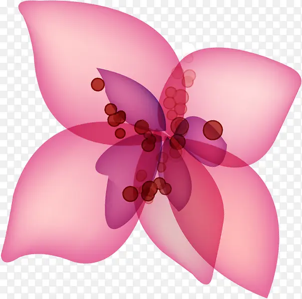 粉色花卉韩式手绘展板