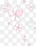 春天粉色手绘花纹