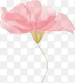 手绘粉色花卉展板设计