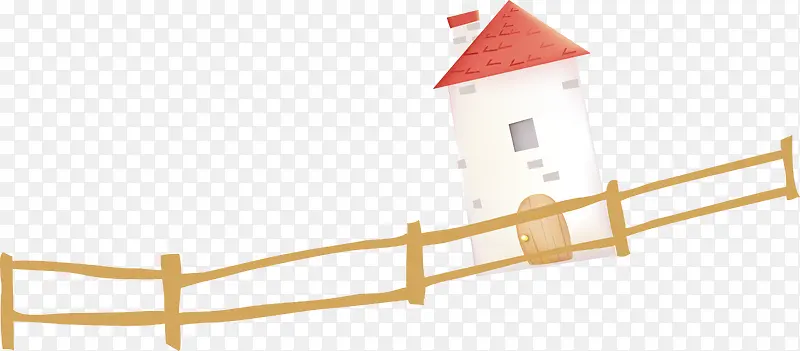 仓库木栅栏卡通矢量图