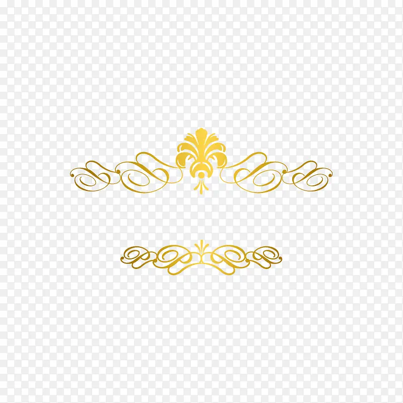 金色花纹花边装饰