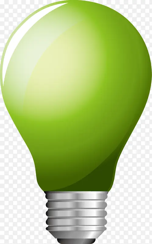 矢量绿色设计创意灯泡LOGO图