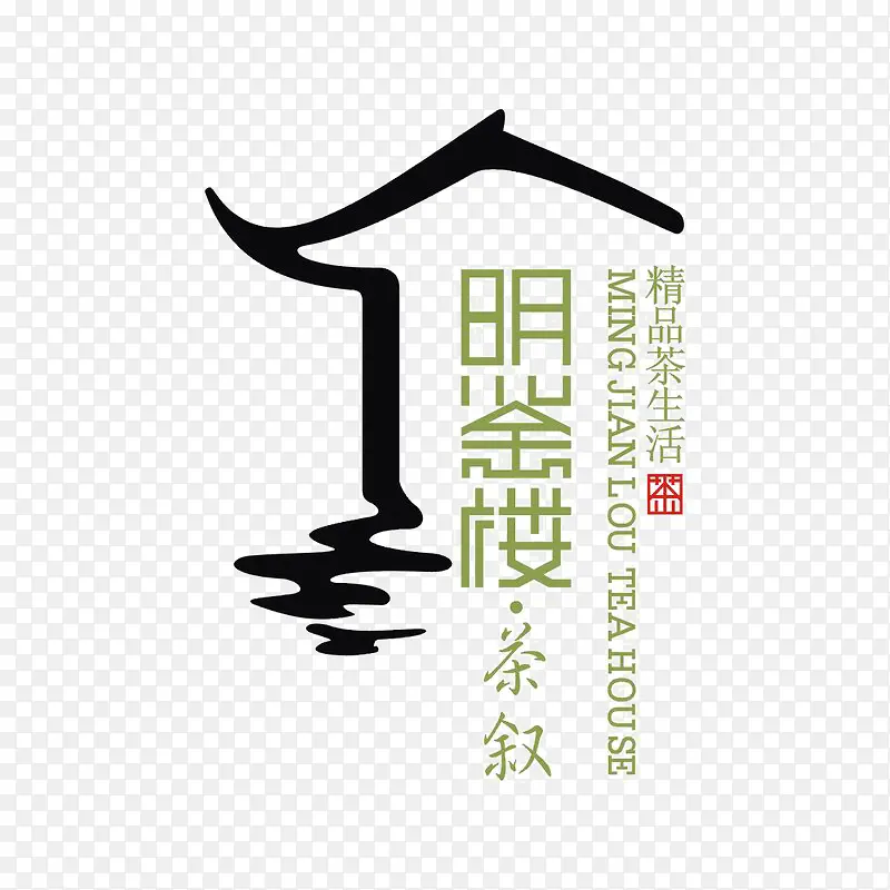 明鉴楼建筑logo
