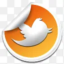 橙色LOGO设计Twitter图标