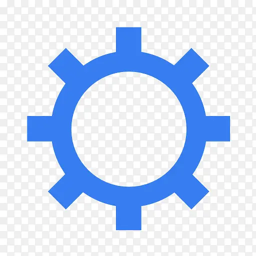 settings blue icon