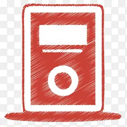 Red mp3 player Icon