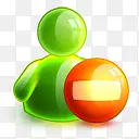 色彩斑斓的水晶MSN图标禁止