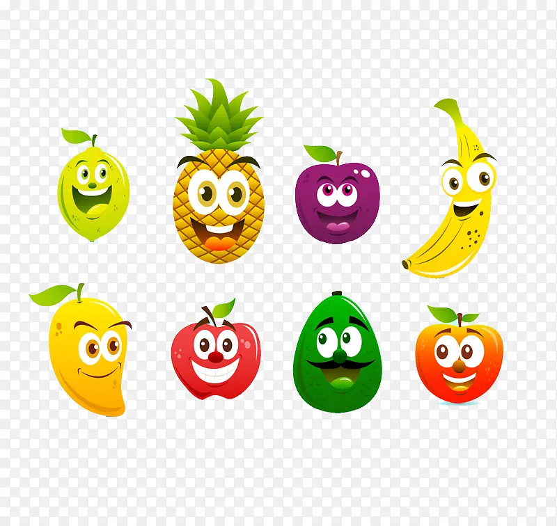 水果表情矢量图
