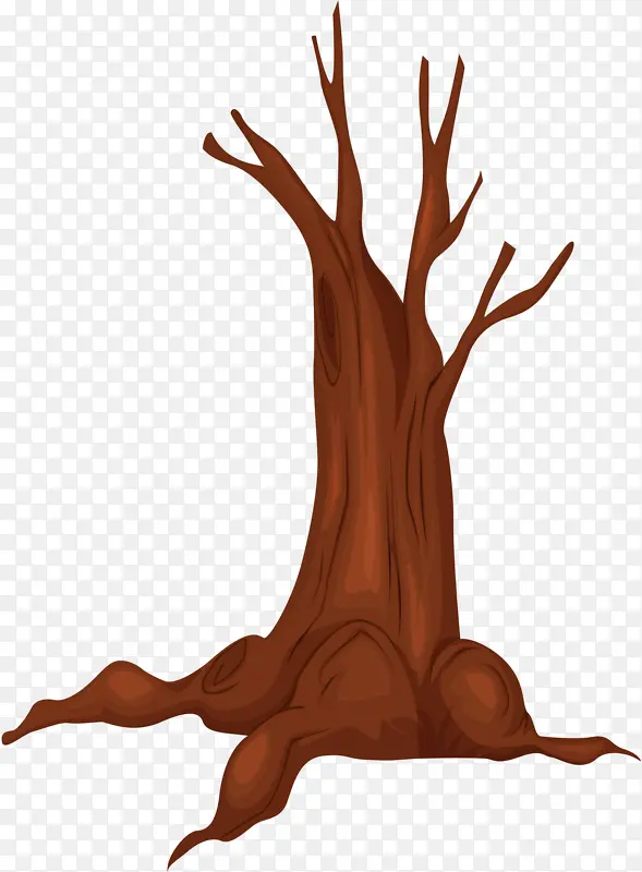 棕色枯树