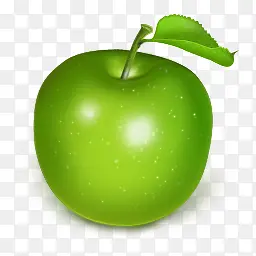 手绘高清绿色苹果