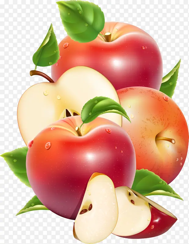 卡通高清苹果水果素材