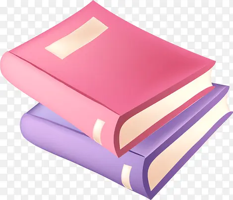 粉色彩色读书书本