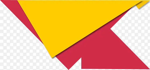 红色黄色抽象装饰几何