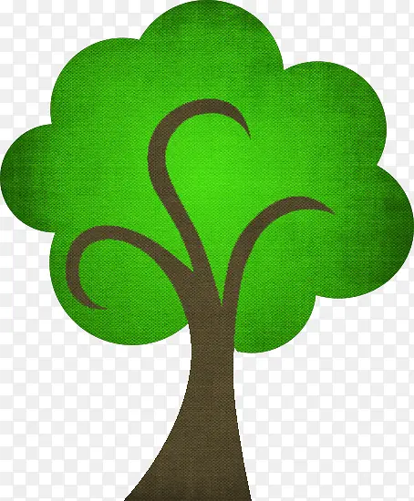 卡通绿色树