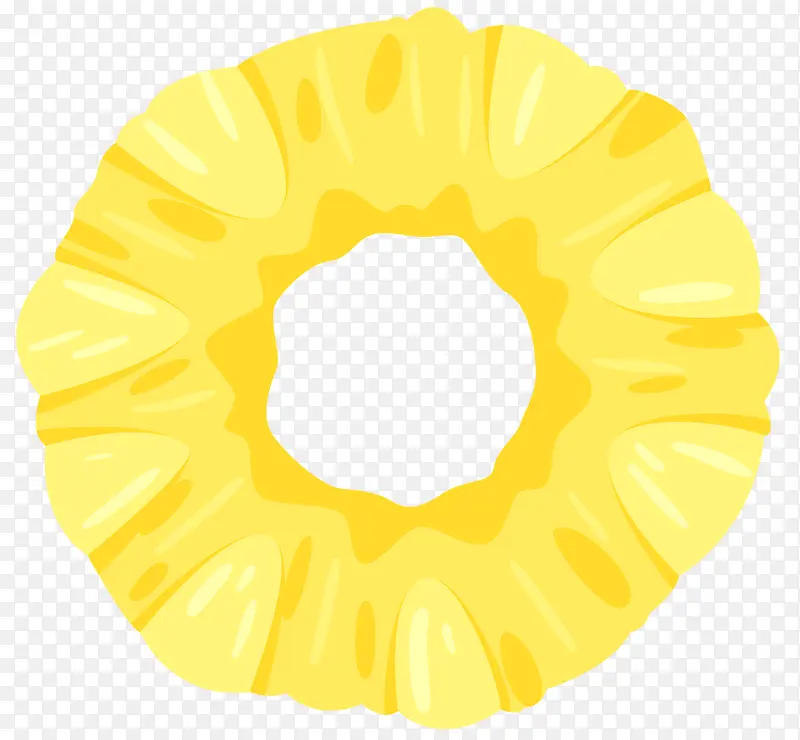 手绘黄色圆环