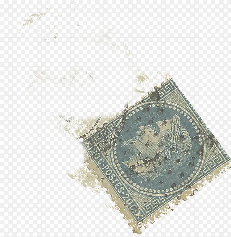 手绘复古设计邮票