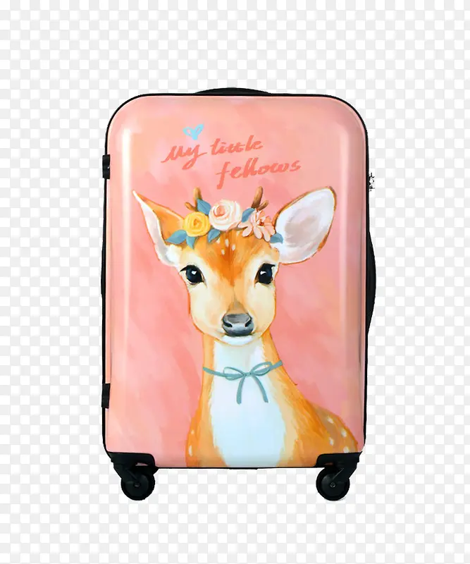 小鹿插画行李箱