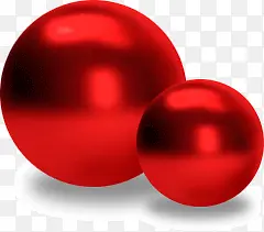 立体红色球