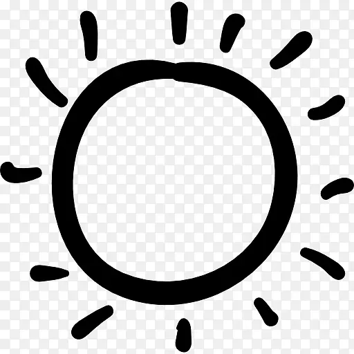 太阳的手绘形状不规则图标